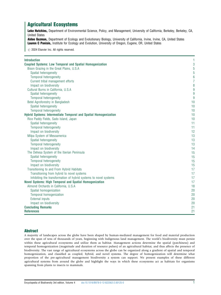 Understanding Agricultural Ecosystems | PDF | Crop Rotation | Agriculture
