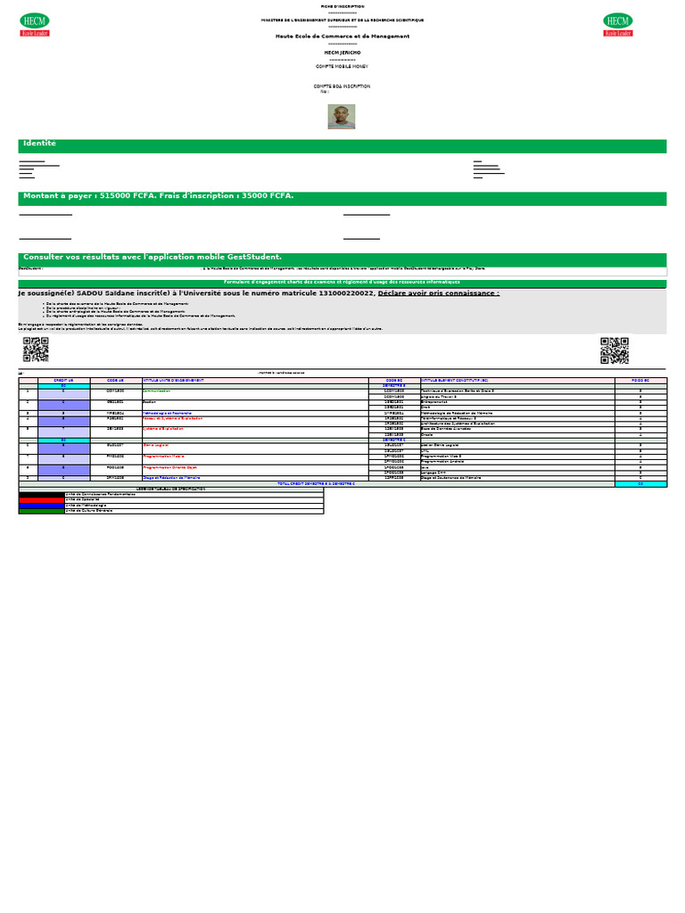 Inscription Licence HECM 2023-2024 | PDF | Programmation informatique ...
