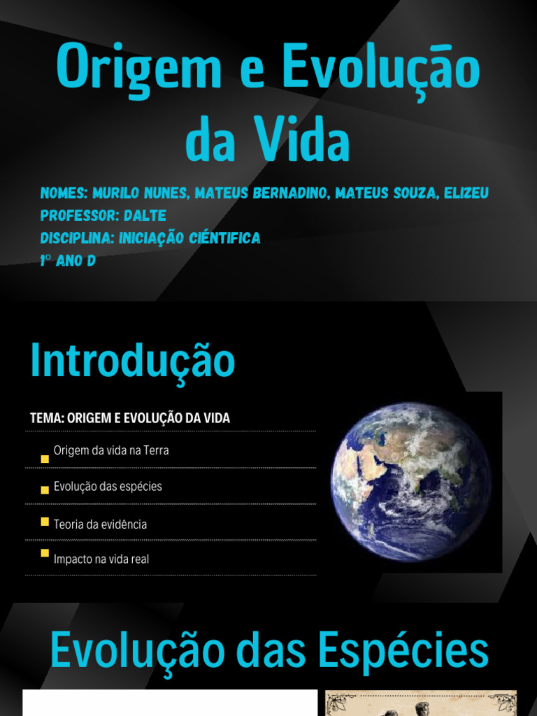 Origem e Evolução Da Vida | PDF | Vida | Evolução