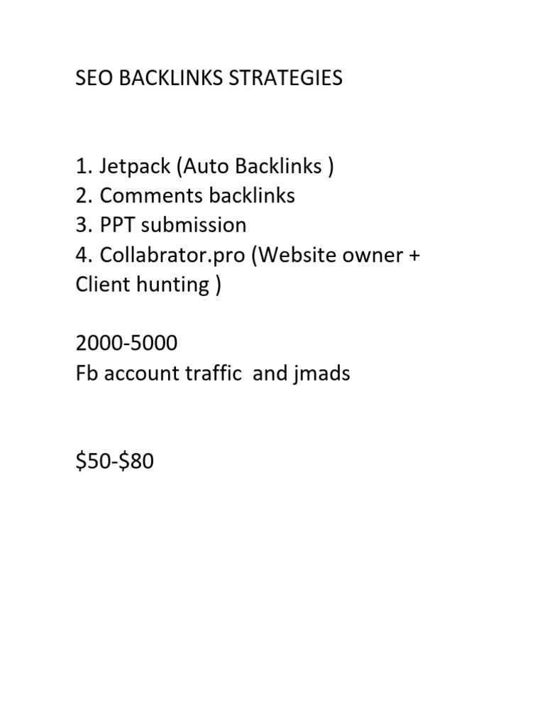 SEO Backlinks Strategies | PDF