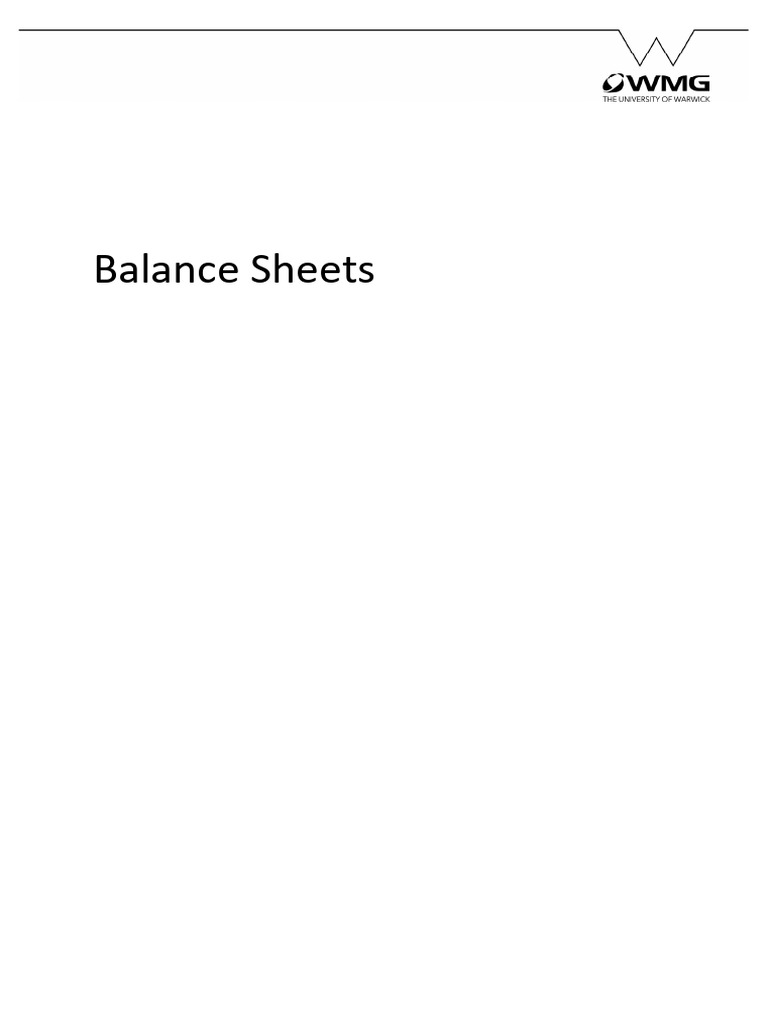 02c Balance Sheets Notes | PDF | Balance Sheet | Depreciation