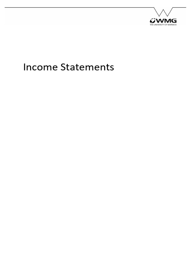 Understanding Income Statements | PDF | Expense | Income Statement