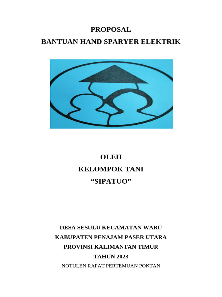 Proposal Bantuan Hand Sprayer Elektrik | PDF