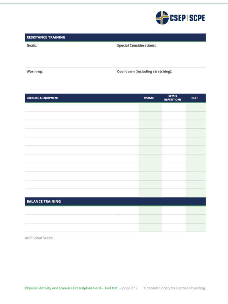 Exercise+Prescription+Card+_2+of+2_ | PDF