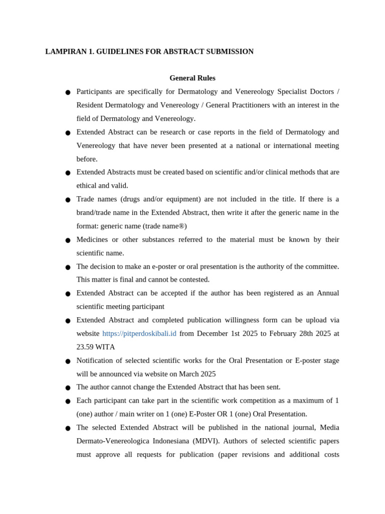 GUIDELINES ABSTRAK PIT 2025 | PDF | Abstract (Summary) | Times New Roman