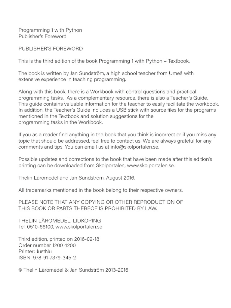 Programmerin 1 English | PDF