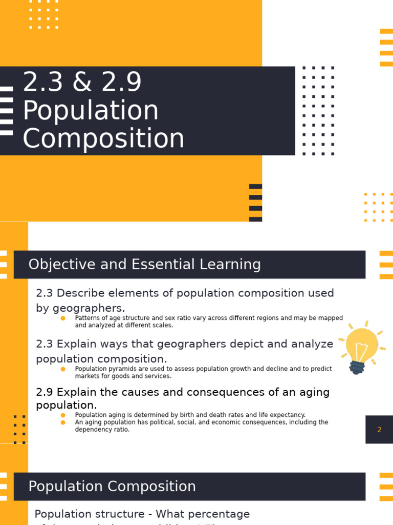 2.3 - 2.9 Population Composition | PDF | Health Care | Economies