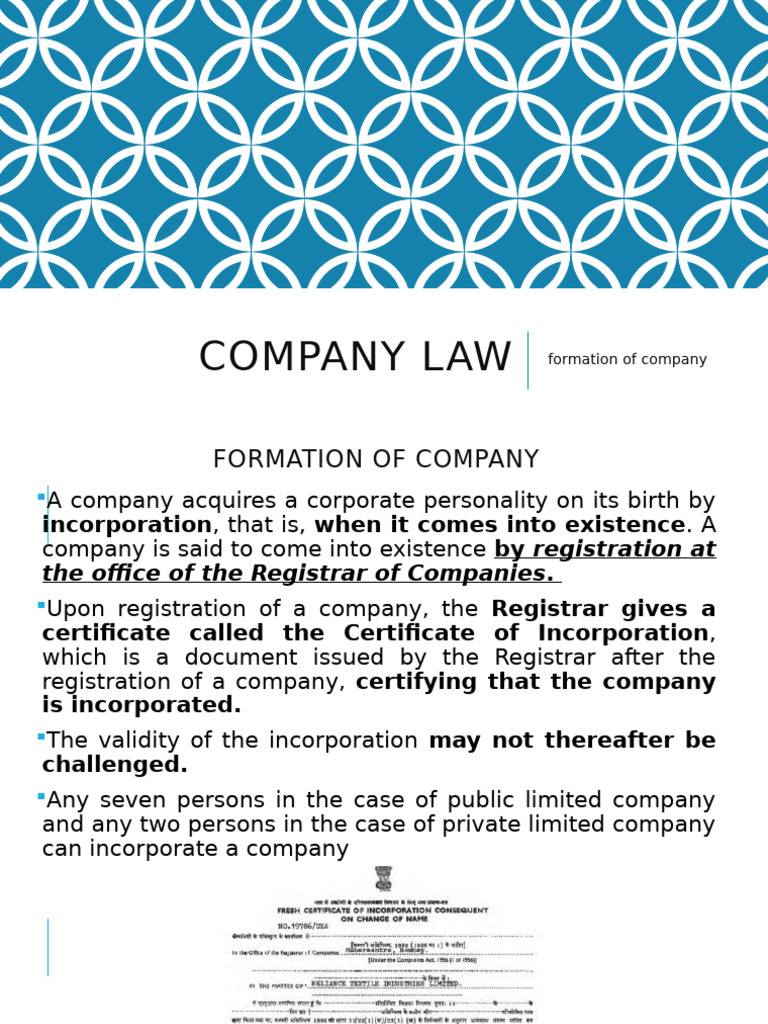 Company Formation and Incorporation Guide | PDF | Articles Of ...