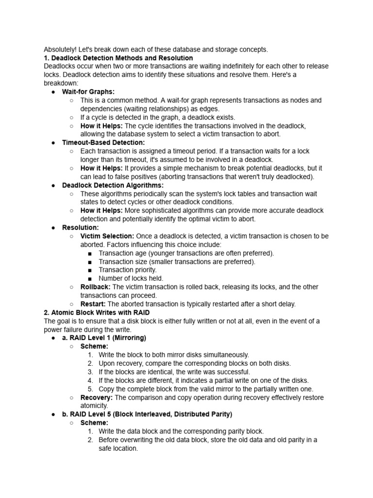 Types of Deadlocks and Detection Methods | PDF | Database Index ...