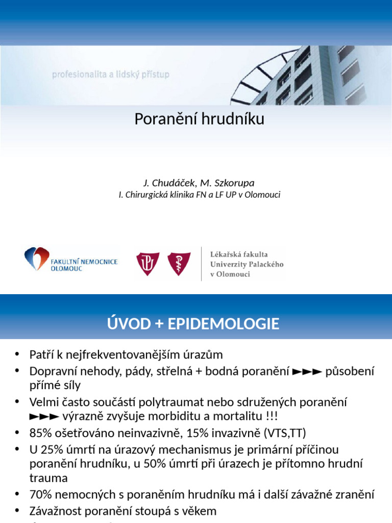 PORANĚNÍ HRUDNÍKU (Chud) | PDF
