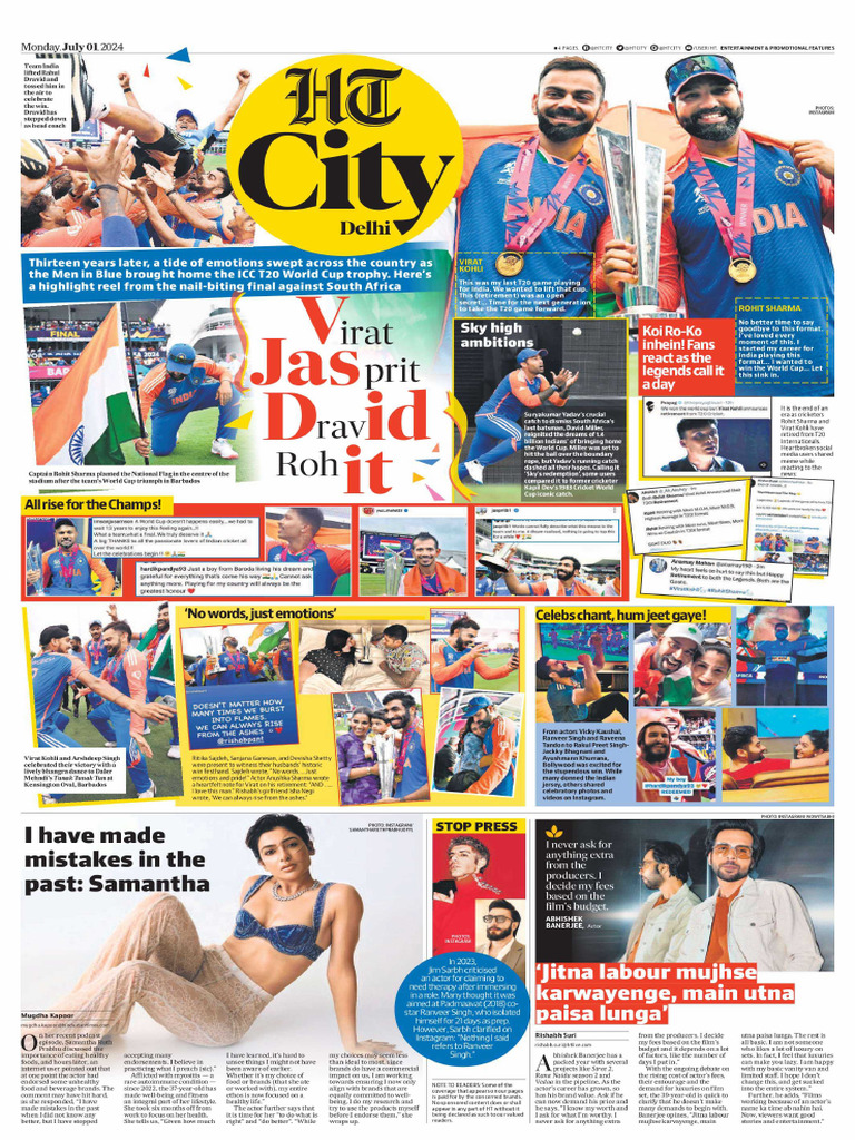 HT City Delhi 01.07.2024 | PDF