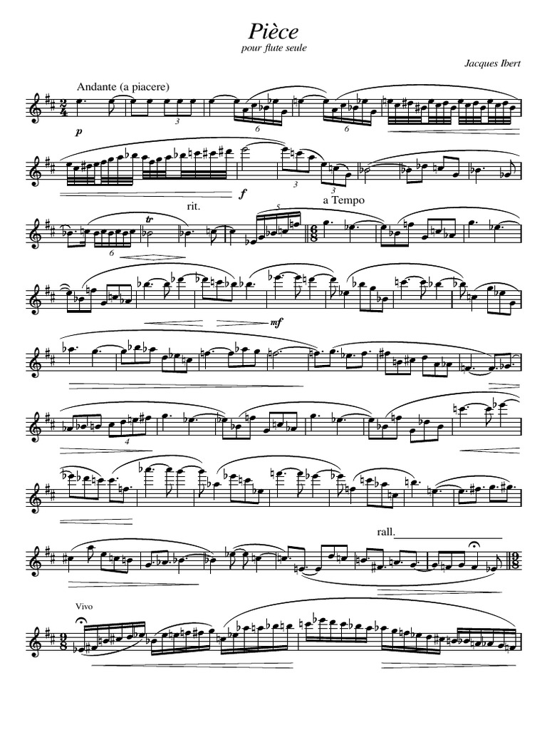 Ibert - Pice | PDF | Musical Forms | Elements Of Music