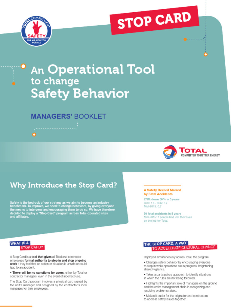 Stop Card Program for Safety Improvement | PDF