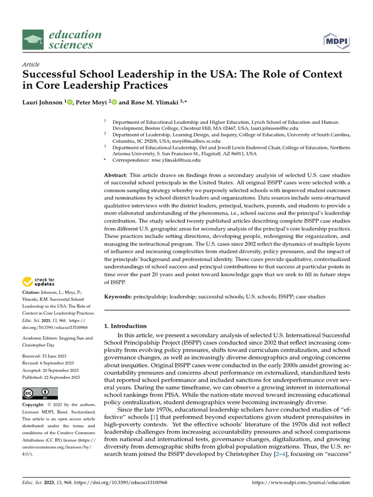 education-13-00968-v2 | PDF | No Child Left Behind Act | White Americans
