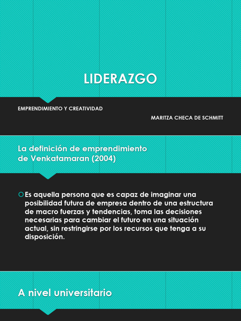 Emprendimiento y Creatividad en Liderazgo | PDF | Iniciativa ...