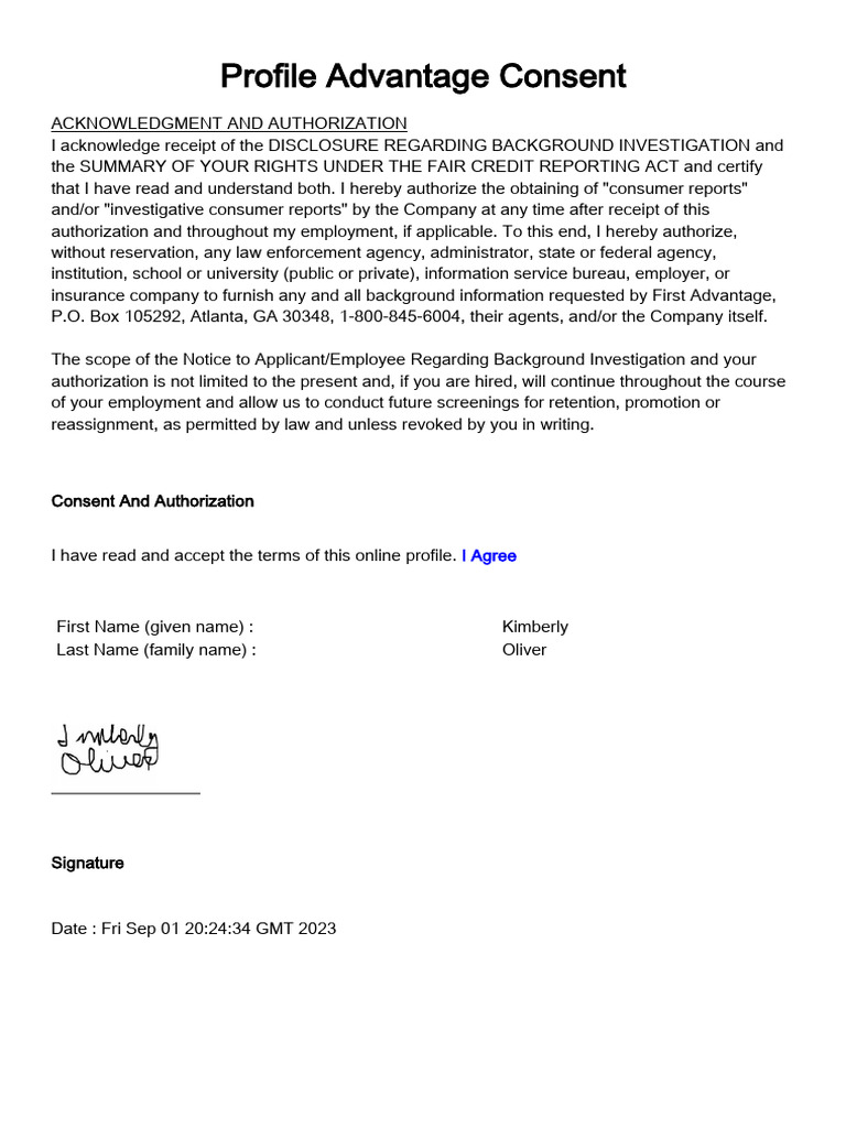 Consumer Report Consent | PDF
