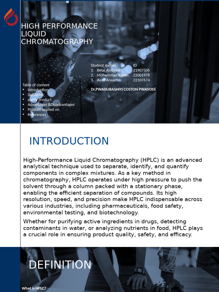 Project High Performance Liquid Chromatography | PDF | High Performance ...