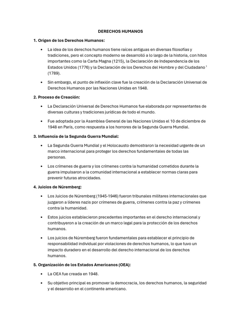 Historia y Evolución de los Derechos Humanos | PDF | Derechos humanos ...