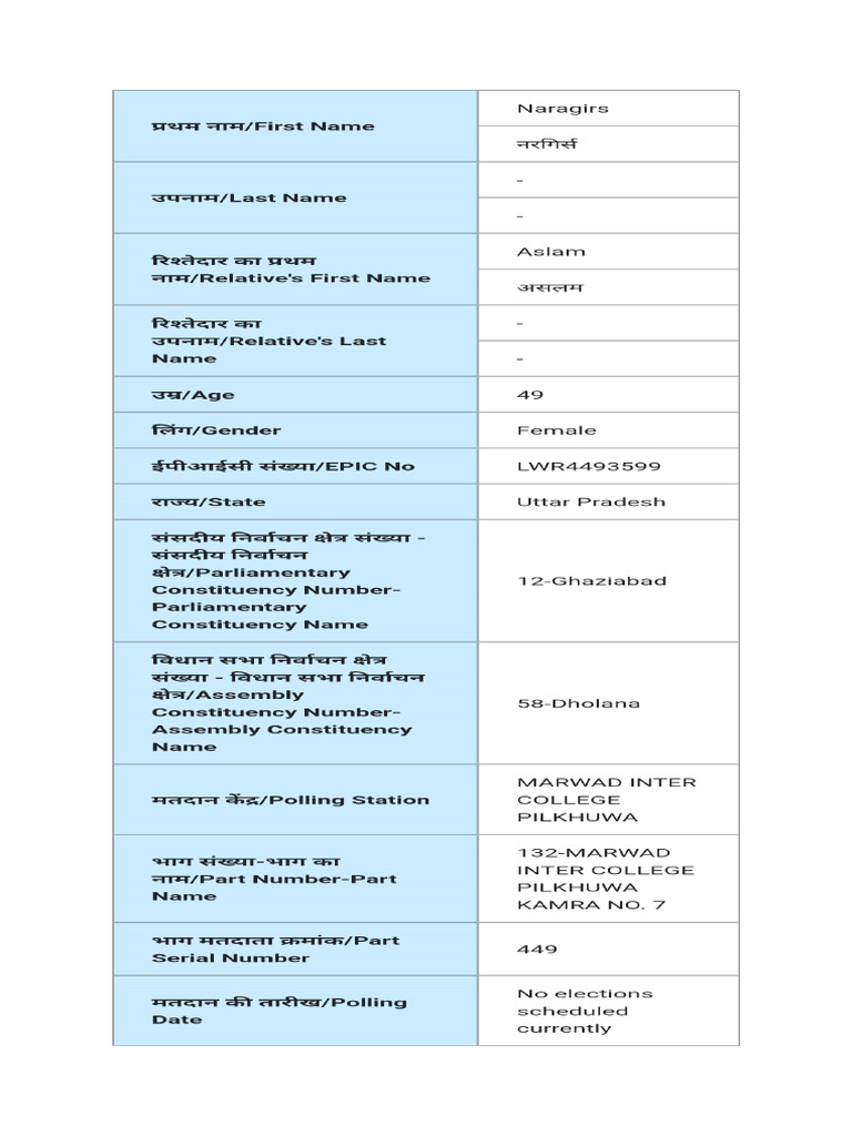 Voter Slip | PDF
