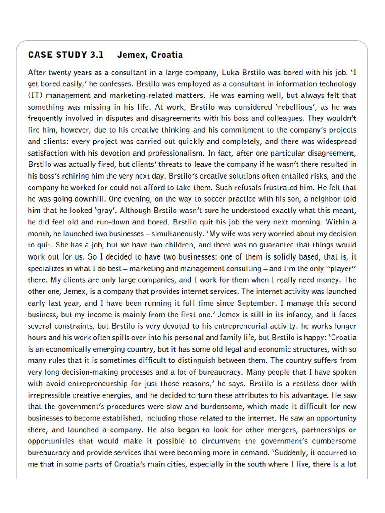 CH 3 Case Study | PDF