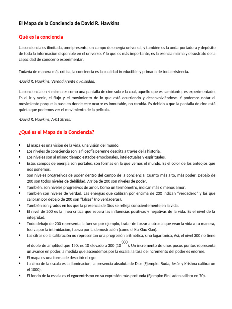 El Mapa de La Conciencia | PDF | Amor | Ira