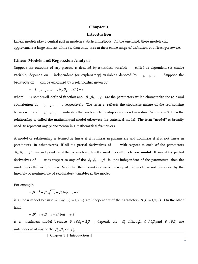 Introduction to Linear Regression Models | PDF | Regression Analysis ...