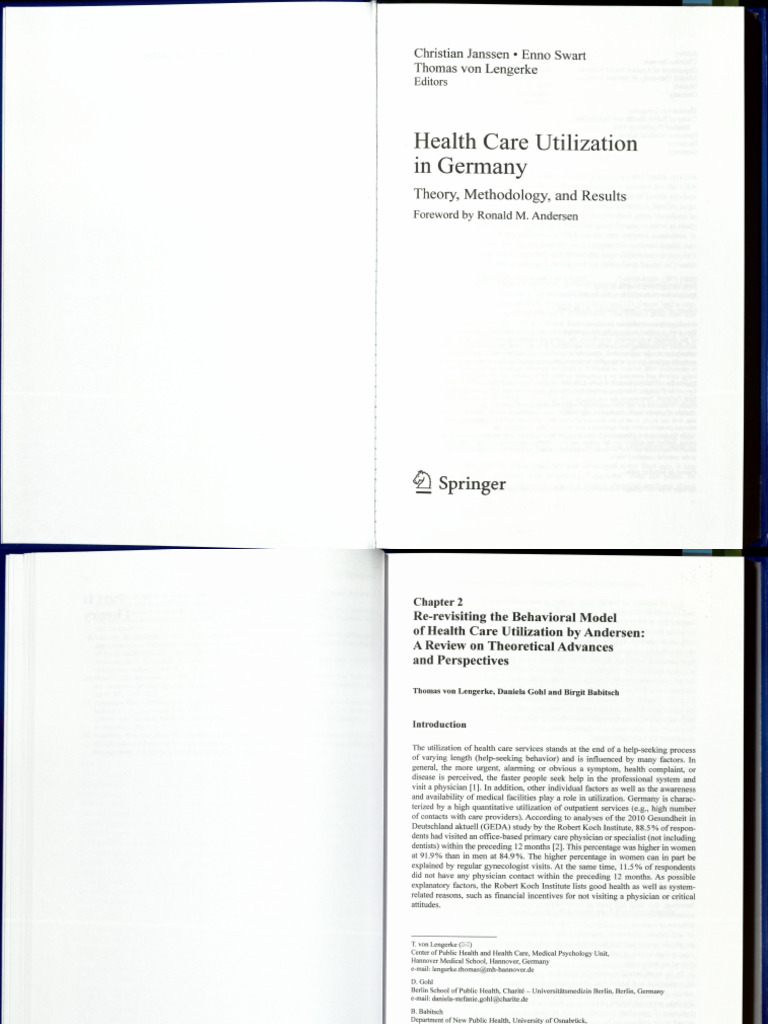 Health Care Utilization in Germany2 | PDF