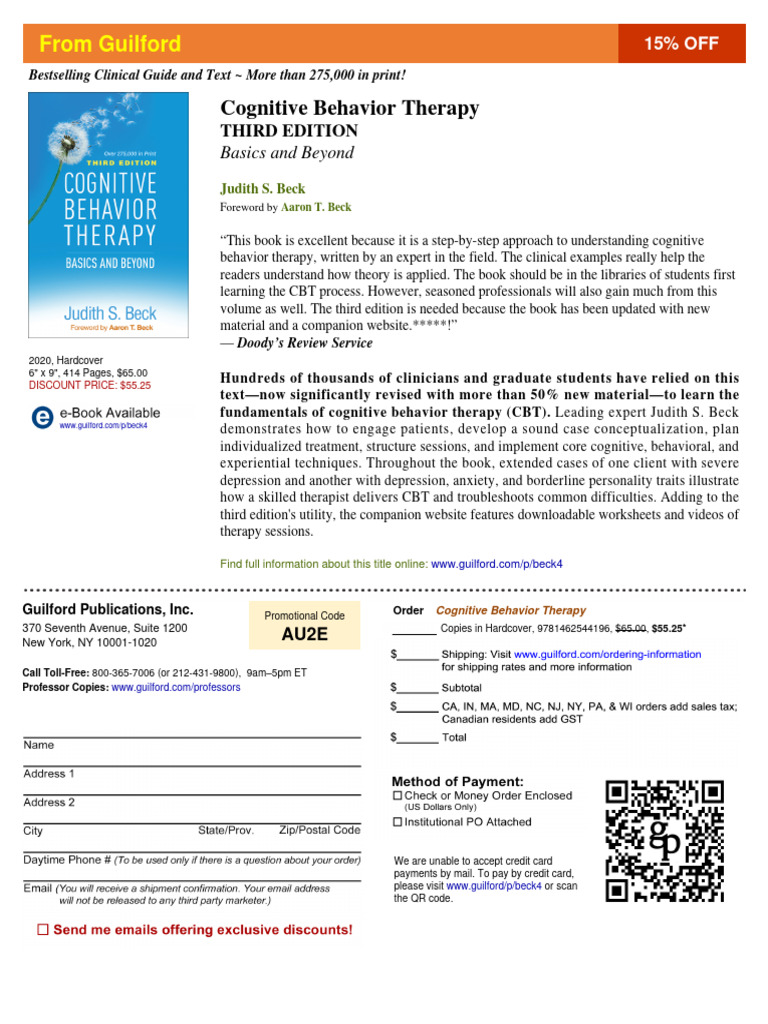 Cognitive Behavior Therapy | PDF | Cognitive Behavioral Therapy ...