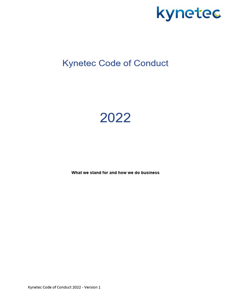 Kynetec Code of Conduct 2022 Overview | PDF | Conflict Of Interest ...