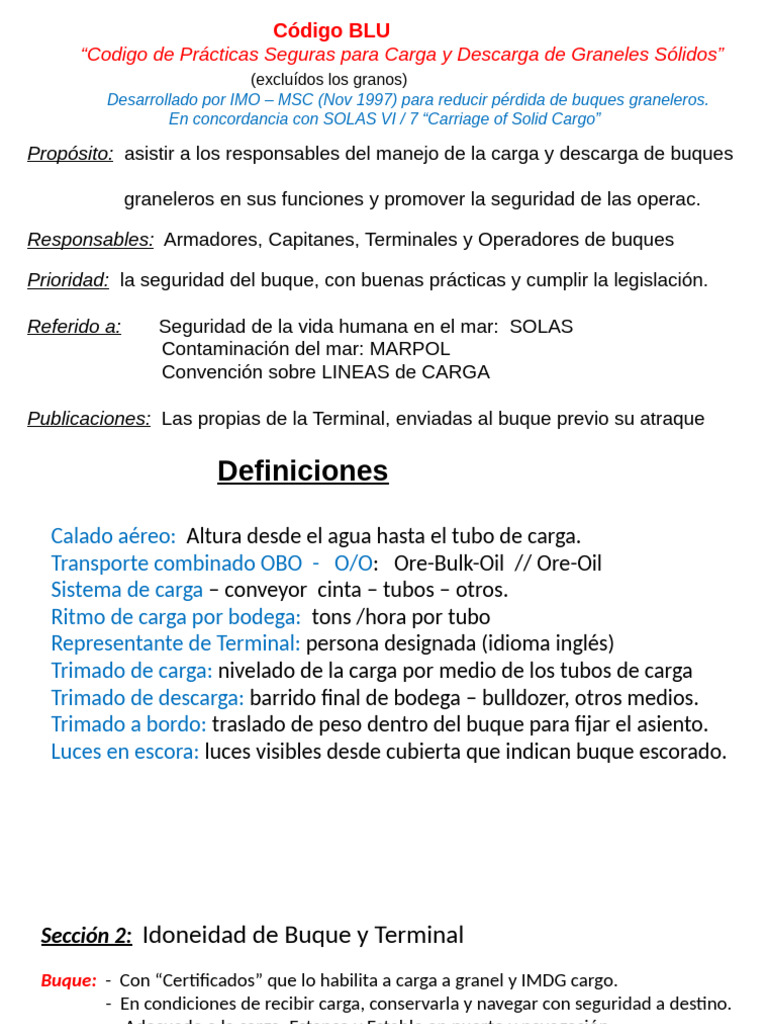 Prácticas Seguras Carga Graneles Sólidos | PDF | Transporte de agua | Envío