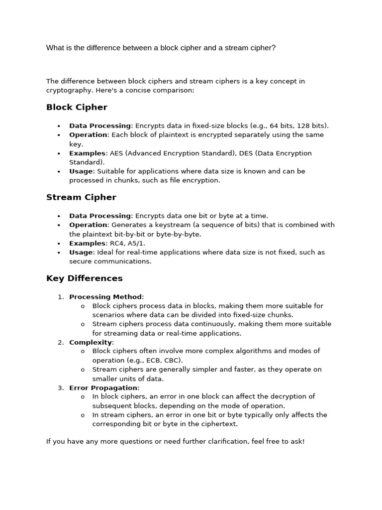 Chapter 4 | PDF | Cipher | Encryption