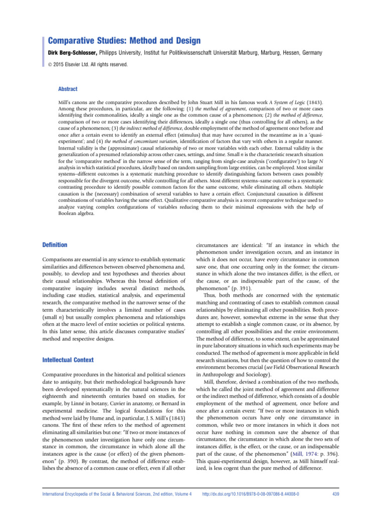 Comparative Study Methods Explained | PDF | Causality | Scientific Method