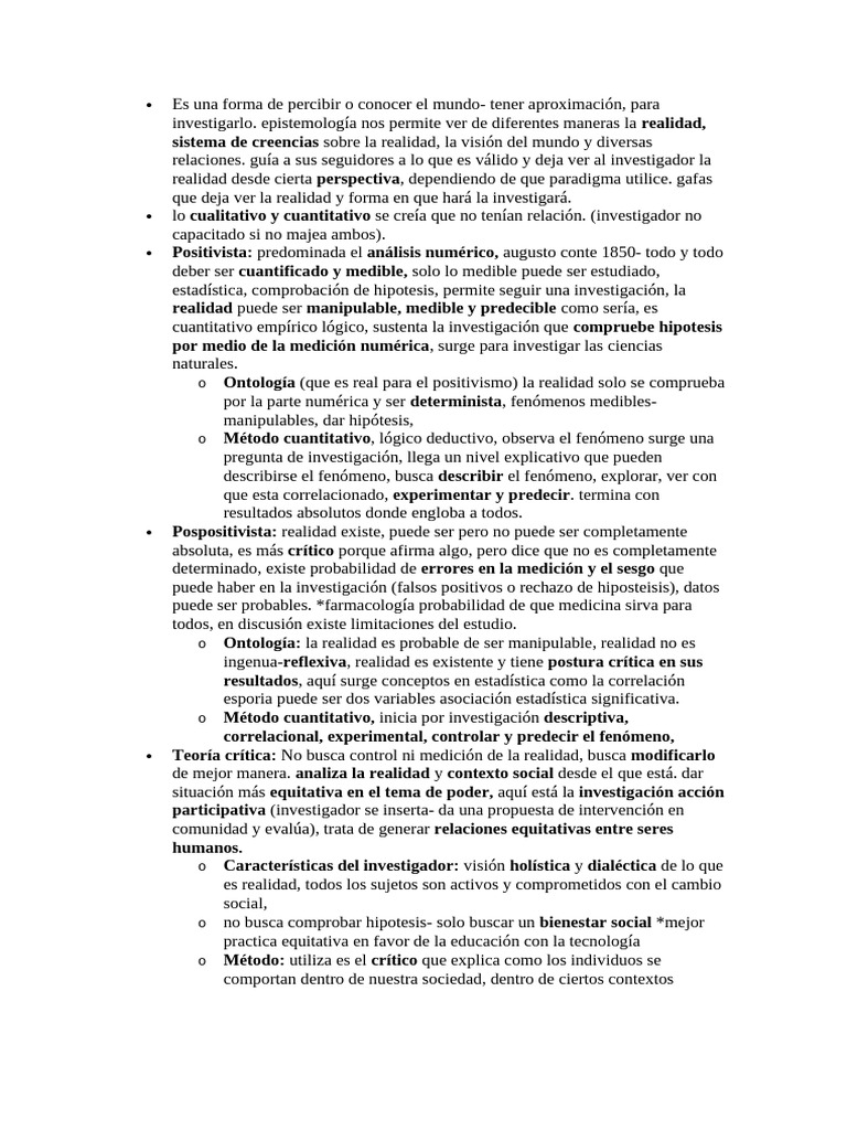 Paradigmas de Investigación: Positivismo y Más | PDF | Método ...