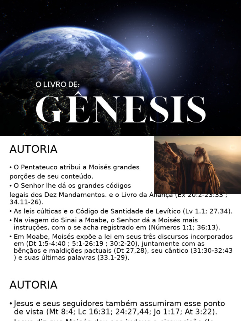 Esquema Do Livro de Gênesis | PDF | Adão e Eva | Gênesis (livro)