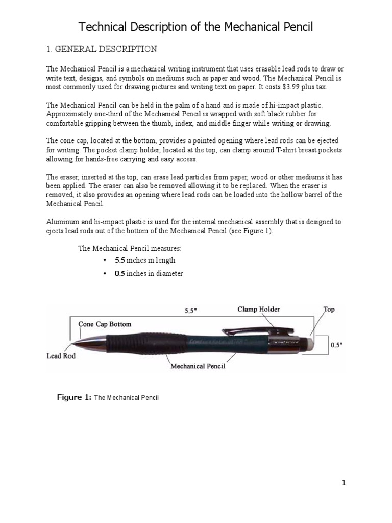 The Mechanical Pencil Pdf Pencil Tools