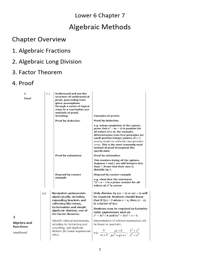 Chapter 7 - Student Booklet | PDF | Factorization | Mathematical Proof