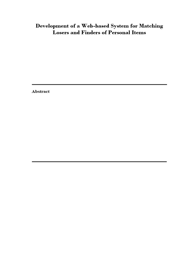 Web-based Lost and Found System | PDF | Class (Computer Programming ...