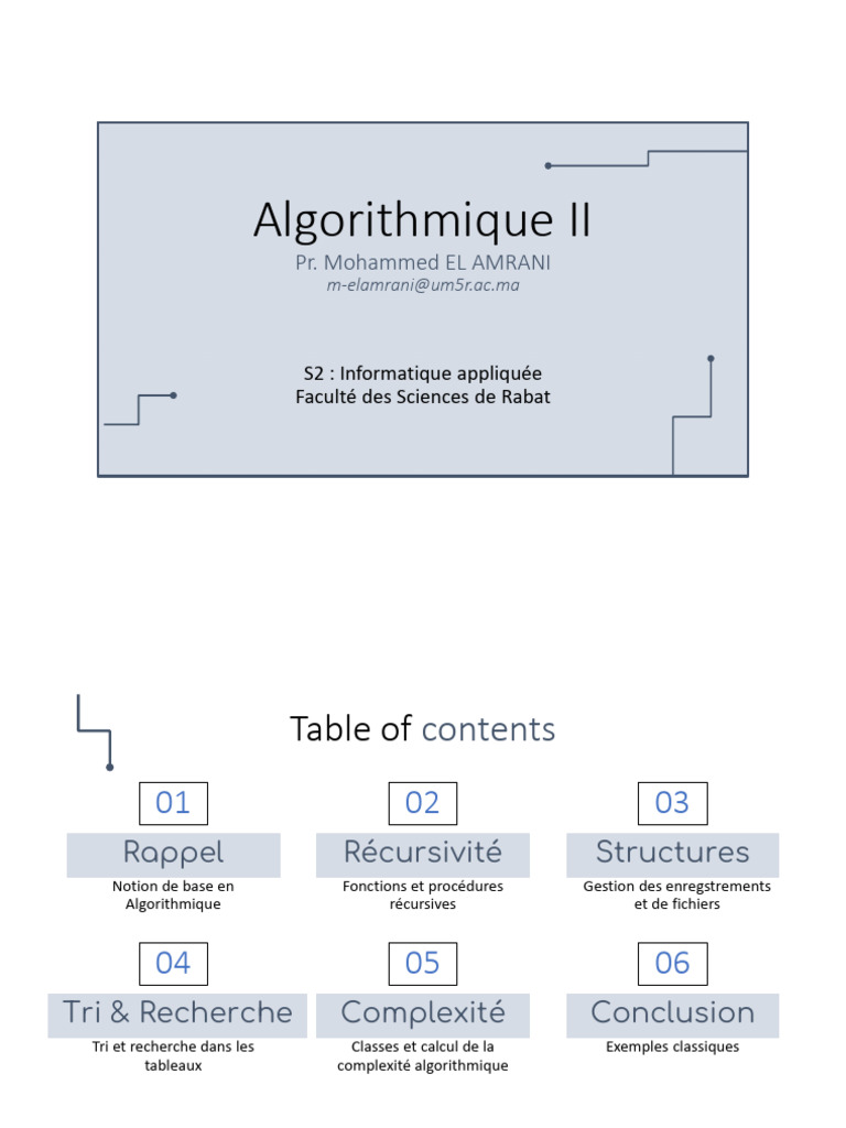 Concepts clés de l'algorithmique II | PDF | Algorithmes | Informatique