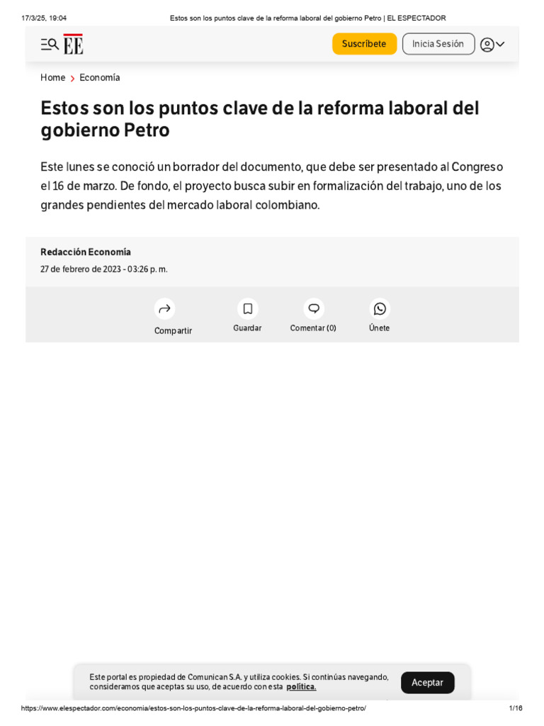 Claves de la reforma laboral de Petro | PDF | Derecho laboral | Sindicato