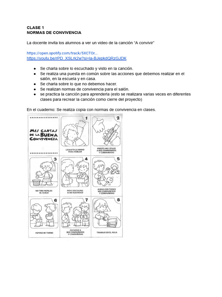 Normas de Convivencia y Respeto Escolar | PDF | Empatía | Las emociones