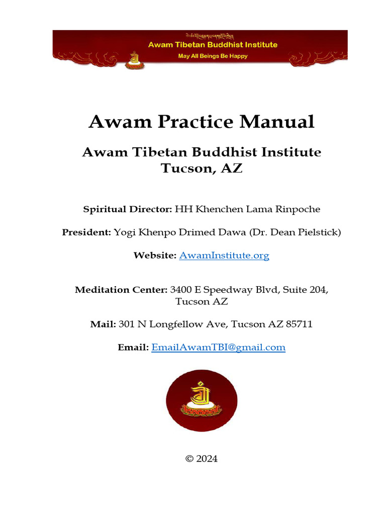 Awam Tibetan Buddhist Practice Manual | PDF | Buddhahood | Bodhisattva