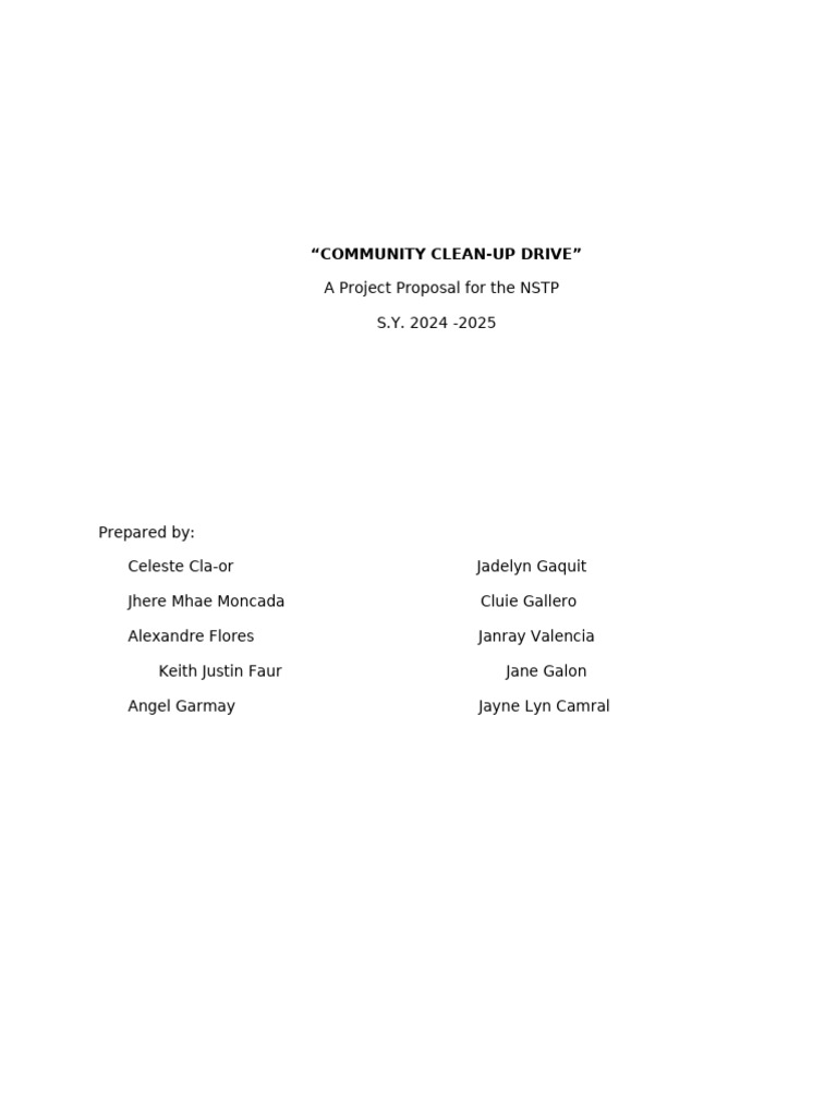 Nstp-Project Proposal | PDF