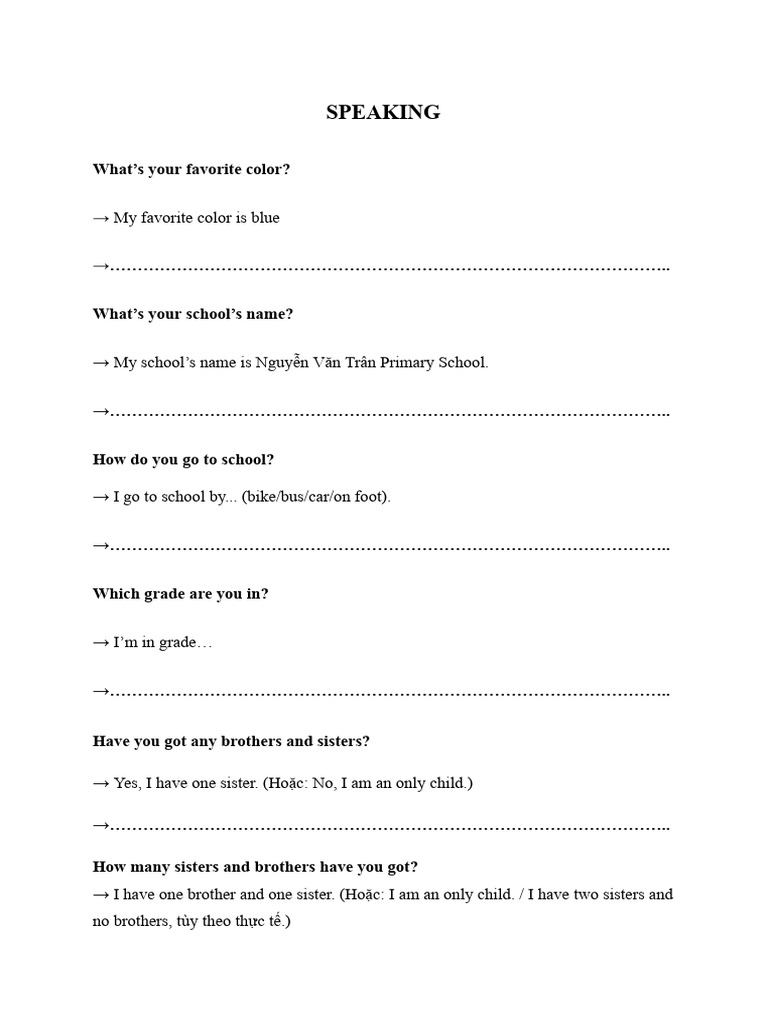 Basic English Conversation Questions | PDF