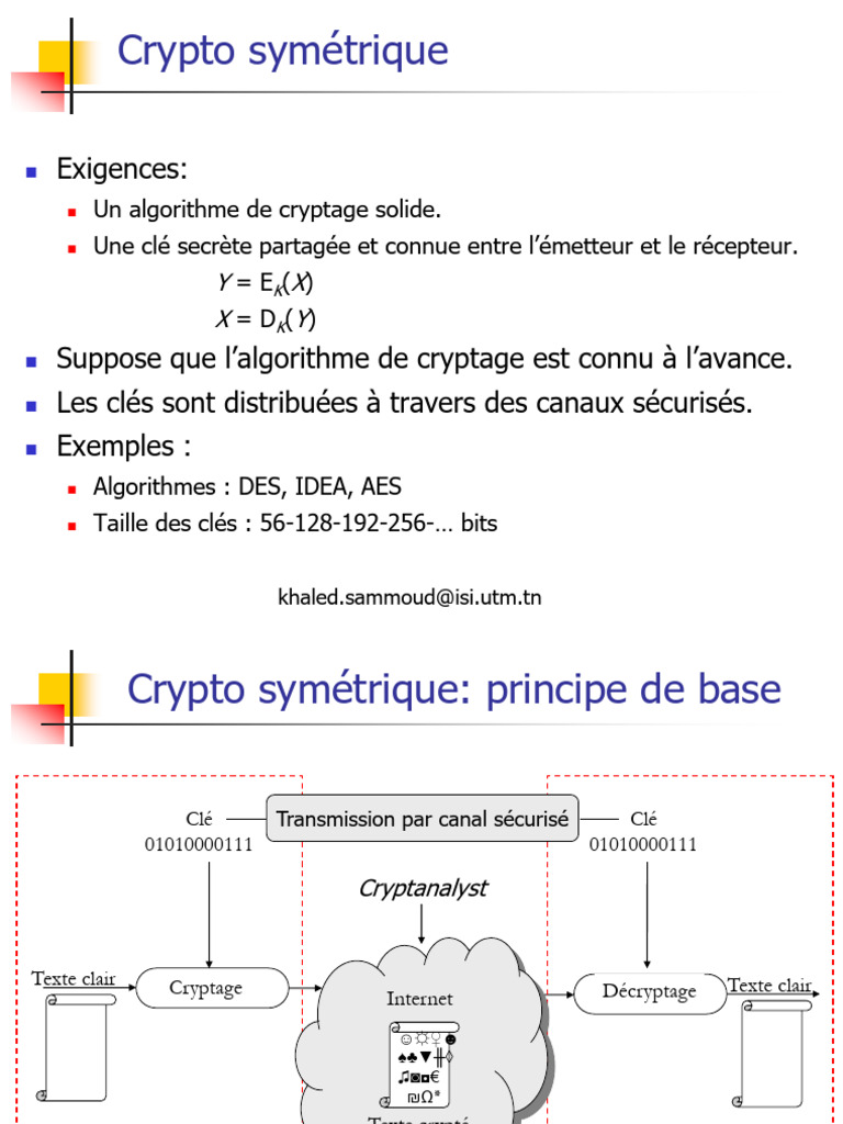Introduction à la Crypto Symétrique | PDF | Cryptage | Cryptanalyse