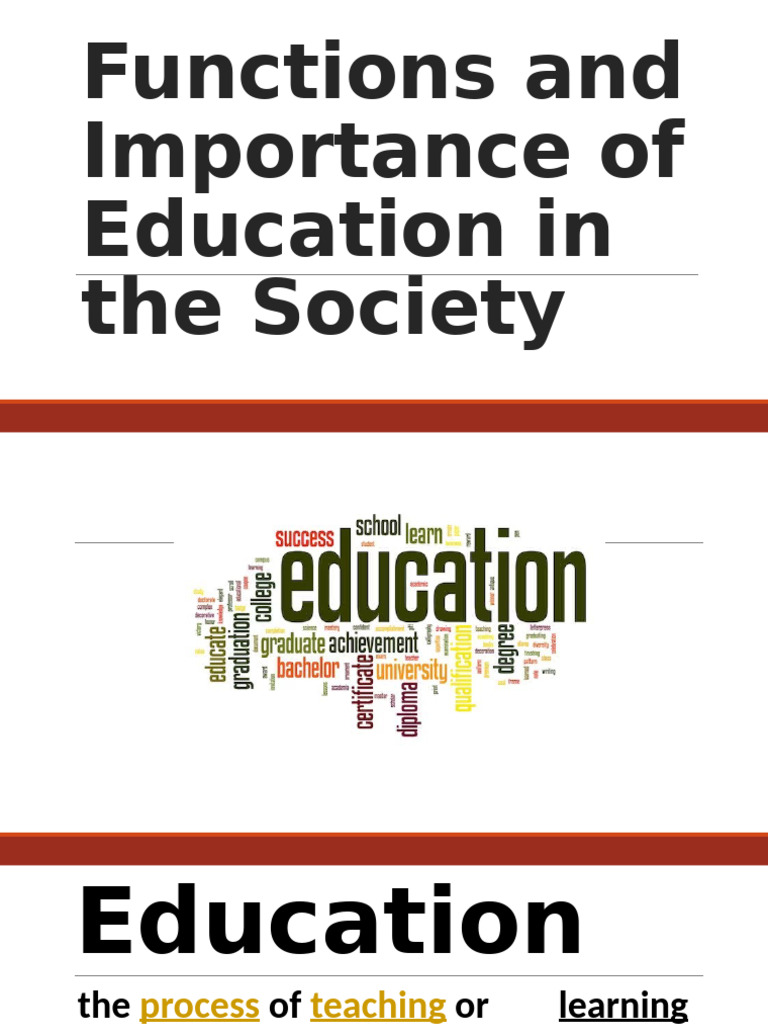 Importance of Education in Society | PDF | Learning | Cognition