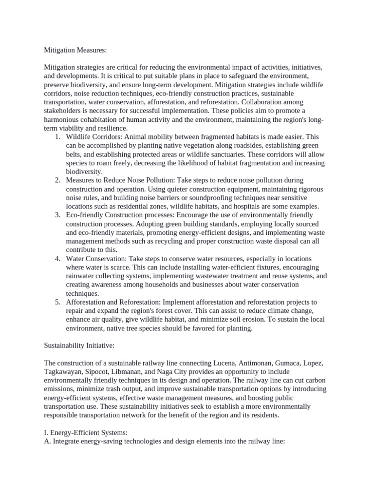 Effective Environmental Mitigation Strategies | PDF | Waste Management ...