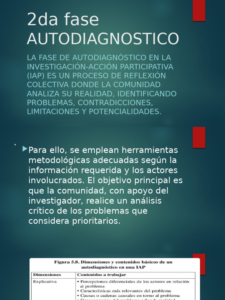 2da Fase Autodiagnostico | PDF | Investigación de acción participativa ...