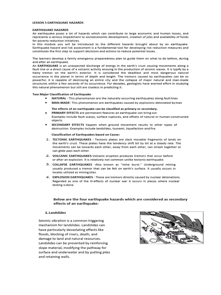 Understanding Earthquake Hazards and Preparedness | PDF | Earthquakes ...