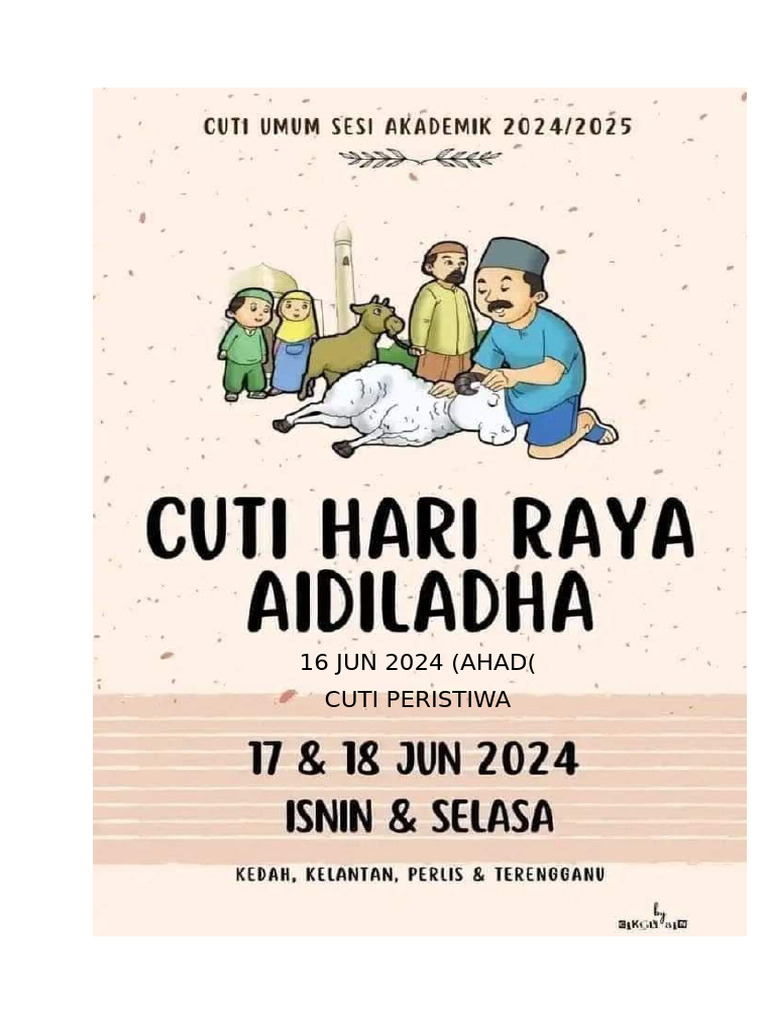 Cuti Hari Raya Aidiladha | PDF