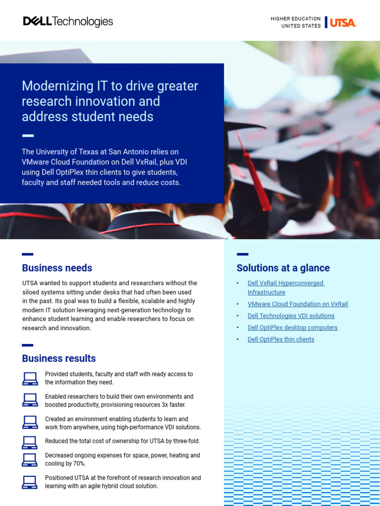 UTSA's VDI and VxRail Cloud Solutions | PDF | Desktop Virtualization ...